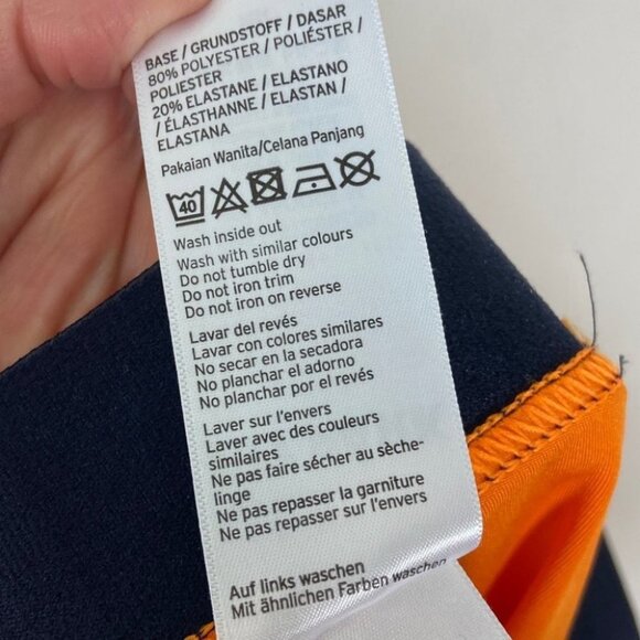 Ivy Park Beyonce Orange High Rise Leggings Size Medium Active Logo Waist Pants M - Picture 10 of 11